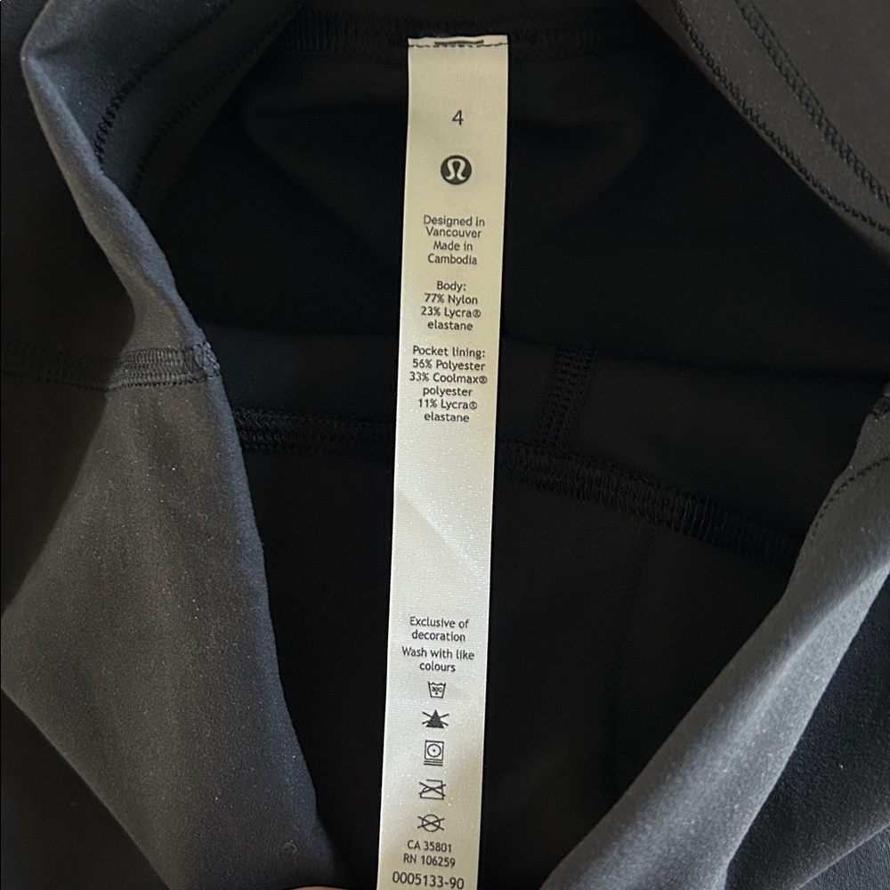 🆕 LULULEMON Wunder Train High-Rise Shorts 8" Black NWT Size 4 - Picture 10 of 14